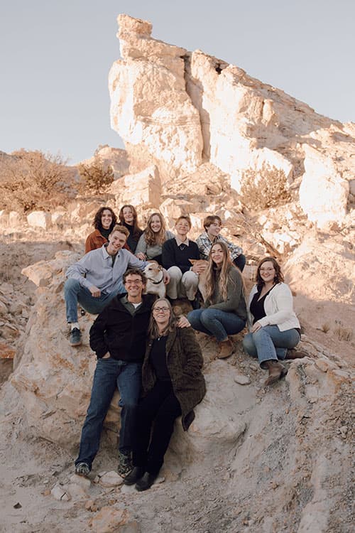 Dr. Brad Fackrell with his family